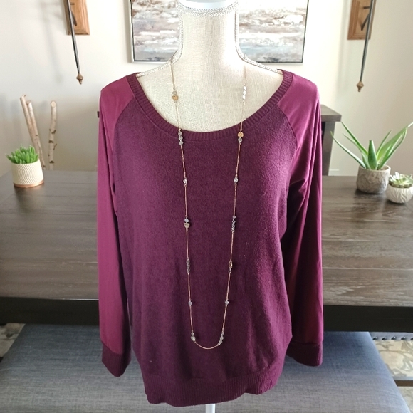 Le Lis Sweaters - Le Lis Maroon Lightweight Sweater
